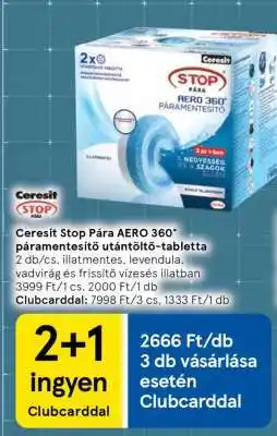 Tesco Ceresit Stop Pára Aero 360° Páramentesítő Utántöltő Tabletta ajánlat