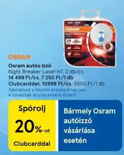 Tesco Osram autós izzó ajánlat