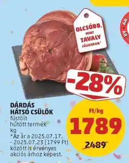 PENNY Dárdás Hátsó Csülök ajánlat