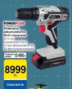 Tesco Powerplus akkumulátoros fúró-csavarozó ajánlat