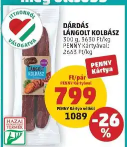 PENNY Dárdás Lángolt Kolbász ajánlat