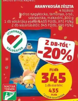 Aranykosár Tészta