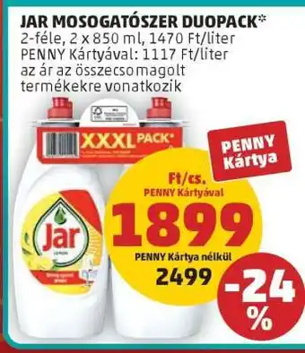PENNY JAR Mosogatószer Duopack ajánlat