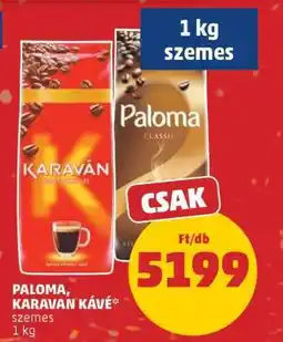 PENNY Paloma, Karaván Kávé ajánlat