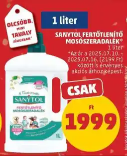 PENNY Sanytol Fertőtlenítő Mosószeradalék ajánlat