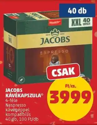 PENNY Jacobs kávékapszula ajánlat