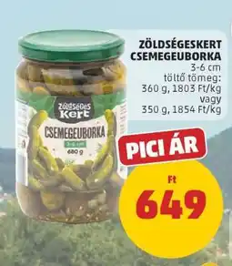 PENNY Zöldségeskert Csemegeuborka ajánlat