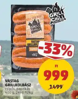 PENNY Vastag Grillkolbász ajánlat