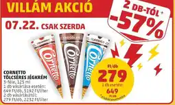 PENNY CORNETTO Tölcséres jégkrém ajánlat