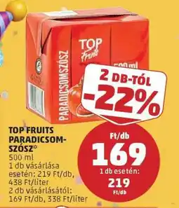 PENNY Top Fruits Paradicsomszósz ajánlat