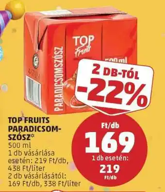 PENNY Top Fruits Paradicsomszósz ajánlat