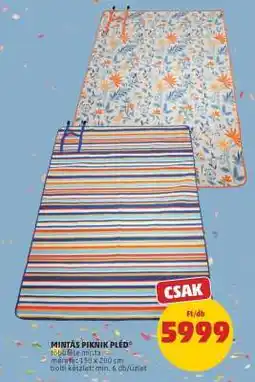 PENNY Mintás Piknik Pléd ajánlat