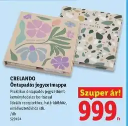 Lidl CRELANDO Öntapadós jegyzetmappa ajánlat