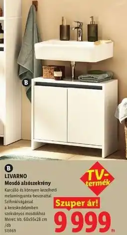 Lidl LIVARNO Mosdó alsószekrény ajánlat