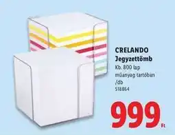 Lidl crelando Jegyzettömb ajánlat