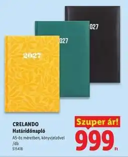 Lidl CRELANDO Határidőnapló ajánlat