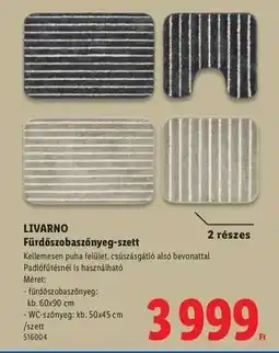 Lidl LIVARNO Fürdőszobaszőnyeg-szett ajánlat