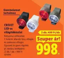 Lidl CRIVIT LED-es világítókészlet ajánlat