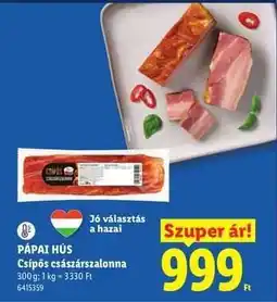 Lidl PÁPAI HÚS ajánlat
