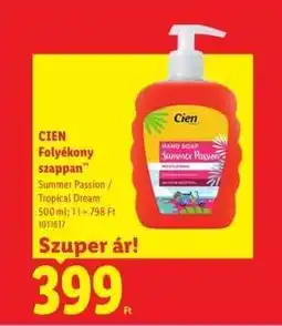 Lidl CIEN Folyékony szappan ajánlat