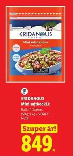 Lidl ERIDANOUS Mini sajtkockák ajánlat