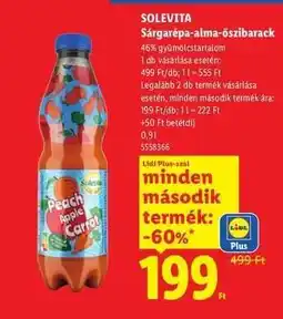 Lidl SOLEVITA Sárgarépa-alma-őszibarack ajánlat