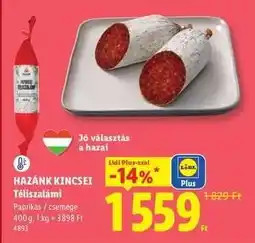 Lidl HAZÁNK KINCSEI Téliszalámi ajánlat