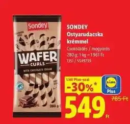 Lidl SONDEY Ostyarudacska krémmel ajánlat