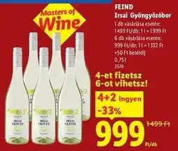 Lidl FEIND Irsai Gyöngyözőbor ajánlat