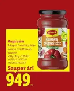 Lidl MAGGI SZÓSZ ajánlat