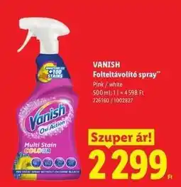 Lidl Vanish Folteltávolító spray ajánlat