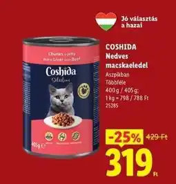 Lidl Coshida Nedves macskaeledel ajánlat
