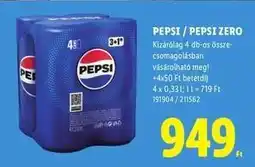Lidl Pepsi / Pepsi Zero ajánlat
