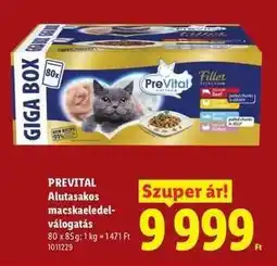 Lidl PREVITAL ALUTASAKOS MACSKAELEDEL-VÁLOGATÁS ajánlat