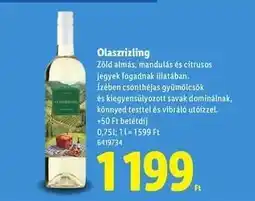 Lidl Olaszrizling ajánlat