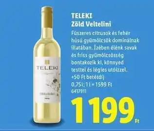 Lidl TELEKI Zöld Veltelini ajánlat