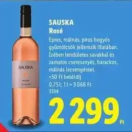Lidl Sauska Rosé ajánlat