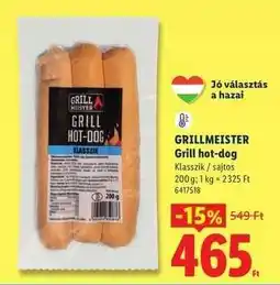 Lidl GRILLMEISTER Grill hot-dog ajánlat