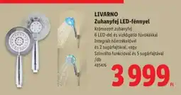 Lidl Livarno Zuhanyfej LED-fénnyel ajánlat