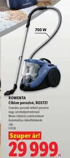 Lidl ROWENTA Ciklon porszívó, RO3721 ajánlat
