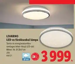 Lidl Livarno LED-es fürdőszobai lámpa ajánlat