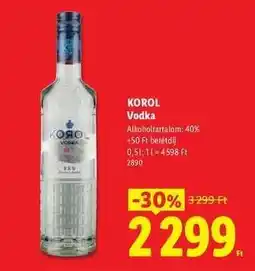 Lidl KOROL Vodka ajánlat
