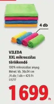 Lidl Vileda XXL mikroszálas törlőkendő ajánlat