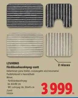Lidl LIVARNO Fürdőszobaszőnyeg-szett ajánlat