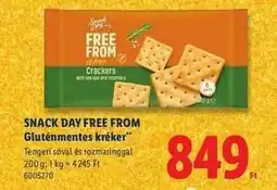 Lidl SNACK DAY FREE FROM Gluténmentes kréker ajánlat