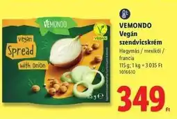 Lidl VEMONDO Vegán szendvicskrém ajánlat