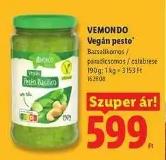 Lidl VEMONDO Vegán pesto ajánlat