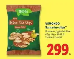 Lidl Vemondo Barnarizs-chips ajánlat