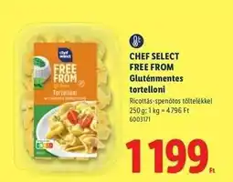 Lidl CHEF SELECT FREE FROM Gluténmentes tortelloni ajánlat