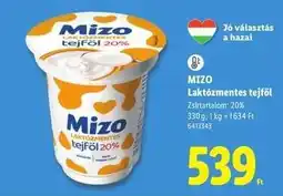 Lidl MIZO Laktózmentes tejföl ajánlat
